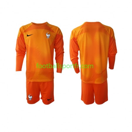 Tenue France Gardien Enfant Exterieur World Cup 2022 Maillot de Foot ML